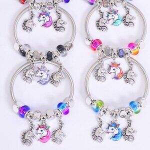 25016 ❤️ 1 Dozen Unicorn Enamel Charm Bracelets Wholesale Lot Box